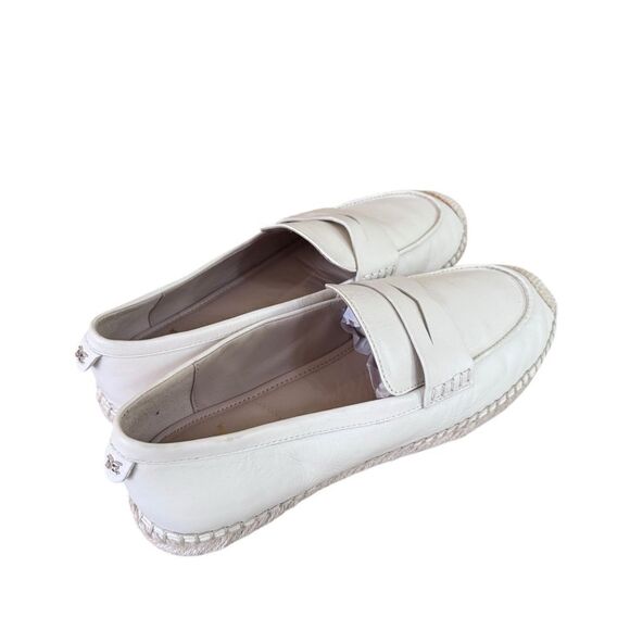 Sam Edelman Kai Espadrille Flat Loafer in Modern Ivory Leather 9 - Picture 3 of 9